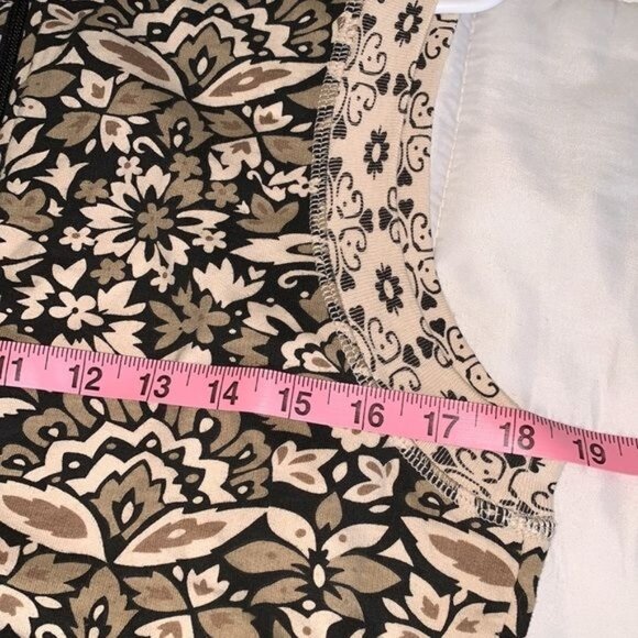 Oleg Cassini Sport Womens Floral Vest M 100% Cotton China - Picture 9 of 10